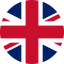 Flag of United Kingdom Flat Round 64x64